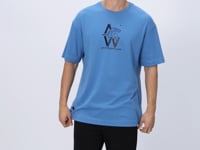 Petrol Blue Cotton Thick Soft Textured Oversize Fit Printed Men's T-Shirt - 88332