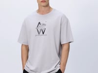 Stone Cotton Thick Soft Textured Oversize Fit Printed Men's T-Shirt - 88332