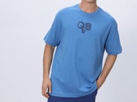 Petrol Blue Cotton Thick Soft Textured Oversize Fit Printed Men's T-Shirt - 88333