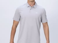 Stone Cotton Thick Soft Textured Standard Fit Basic Polo Collar Men's T-Shirt - 88348