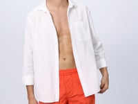 Orange Quick-Dry Standard Fit Men's Swim Shorts - 81237