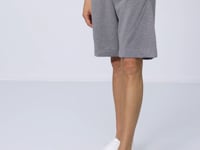 Grey Melange Cotton Thick Soft Textured Comfort Fit Printed Men's Shorts - 81264
