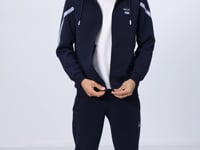 Indigo Cotton Thick Soft Textured Comfort Fit Printed Men's Tracksuit Set - 85236