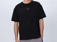 Black Cotton Thick Soft Textured Oversize Fit Printed Men's T-Shirt - 88323