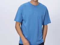 Petrol Blue Cotton Thick Soft Textured Oversize Fit Printed Men's T-Shirt - 88324