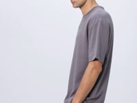 Dark Grey Cotton Thick Soft Textured Oversize Fit Printed Men's T-Shirt - 88324