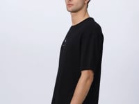 Black Cotton Thick Soft Textured Oversize Fit Printed Men's T-Shirt - 88325