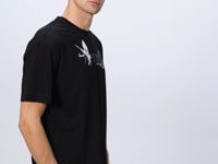 Black Cotton Thick Soft Textured Oversize Fit Printed Men's T-Shirt - 88344