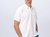 Ecru Thick Soft Textured Cotton Oversize Fit Printed Polo Collar Men's T-Shirt - 88347