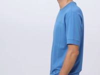 Petrol Blue Cotton Thick Soft Textured Oversize Fit Basic Men's T-Shirt - 88349