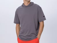 Dark Grey Cotton Thick Soft Textured Oversize Fit Basic Men's T-Shirt - 88352