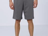 Dark Grey Cotton Thick Soft Textured Comfort Fit Basic Men's Shorts - 81261