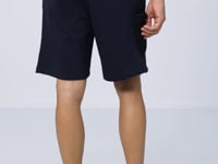 Navy Blue Cotton Thick Soft Textured Comfort Fit Printed Men's Shorts - 81266
