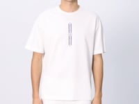 Ecru Thick Cotton Textured Oversize Fit Printed Men's T-Shirt - 88366