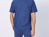 Parliament Waffle Interlock Textured Surface Oversize Fit Basic Men's T-Shirt - 88380