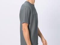 Waffle Knit Interlock Textured Surface Oversize Fit Basic Men's T-Shirt - 88380