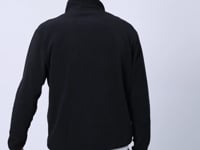 Black Half-Zip Sweatshirt Slim Fit Stand Collar Men's Fleece - 87891