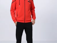 Fiesta - Black Cotton Thick Soft Textured Comfort Fit Printed Men's Tracksuit Set - 85236