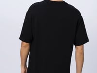 Black Cotton Thick Soft Textured Oversize Fit Printed Men's T-Shirt - 88326