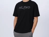 Black Cotton Thick Soft Textured Oversize Fit Printed Men's T-Shirt - 88345