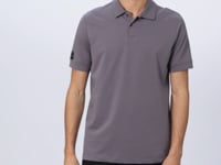 Dark Grey Cotton Thick Soft Textured Standard Fit Basic Polo Collar Men's T-Shirt - 88351