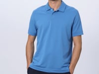 Petrol Blue Cotton Thick Soft Textured Standard Fit Basic Polo Collar Men's T-Shirt - 88351