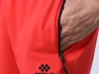 Red Hidden Zipper Back Pocket Laced Standard Fit Men's Shorts - 81136