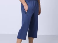 Standard Mold Classic Hem Men's Capri with Petrol Zipper - 83091