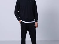 Navy Blue Casual O Neck Jogger Men's Oversize Tracksuit Set - 85120
