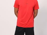 Red Polyester Breathable Textured Thin Flexible Standard Fit Men's Performance T-Shirt - 88384