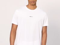White Polyester Breathable Textured Thin Flexible Standard Fit Men's Performance T-Shirt - 88384