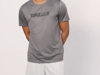 Dark Grey Polyester Breathable Textured Thin Flexible Standard Fit Men's Performance T-Shirt - 88385