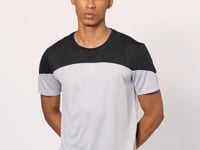 Breathable Textured Thin Flexible Standard Fit Men's Performance T-Shirt - 88386