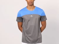 Dark Grey Polyester Breathable Textured Thin Flexible Standard Fit Men's Performance T-Shirt - 88386