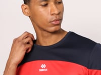 Red Polyester Breathable Textured Thin Flexible Standard Fit Men's Performance T-Shirt - 88386