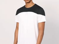 White Polyester Breathable Textured Thin Flexible Standard Fit Men's Performance T-Shirt - 88386