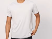 Stone Polyester Breathable Textured Thin Flexible Standard Fit Men's Performance T-Shirt - 88388
