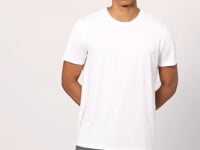 White Polyester Breathable Textured Thin Flexible Standard Fit Men's Performance T-Shirt - 88388
