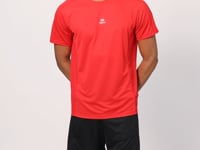 Red Polyester Breathable Textured Thin Flexible Standard Fit Men's Performance T-Shirt - 88390