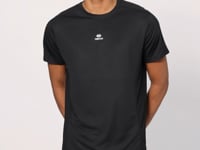 Black Polyester Breathable Textured Thin Flexible Standard Fit Men's Performance T-Shirt - 88390