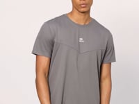 Dark Grey Polyester Breathable Textured Thin Flexible Standard Fit Men's Performance T-Shirt - 88391