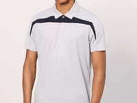 Breathable Textured Thin Flexible Standard Fit Polo Collar Men's Performance T-Shirt - 88392