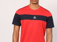 Red Polyester Breathable Textured Thin Flexible Standard Fit Men's Performance T-Shirt - 88396