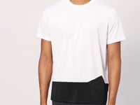 White Polyester Breathable Textured Thin Flexible Standard Fit Men's Performance T-Shirt - 88383