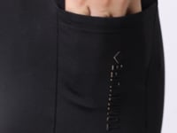 Black Polyester Flexible Standard Fit Performance Women's Biker Tights - 91012