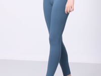 Forest Green High Waist Wrap-up Slim Fit Tapered Leg Women's Tights - 94011