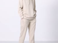 Oversize Hooded Kangaroo Pocket Elastic Cuff Women's Tracksuit Set - 95288