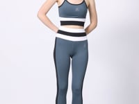 Forest Green Polyester Flexible Standard Fit Performance Women's Tights Set - 95335
