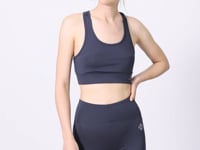Anthracite Back Detailed Dar Mold U Collar Women's Sports Bustier - 97120