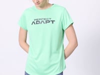 Forest Green Polyester Breathable Textured Thin Flexible Standard Fit Performance Women's T-Shirt - 97283